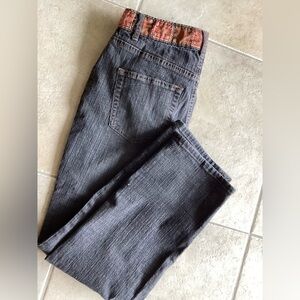 Coldwater Creek straight leg jeans with embroidered waistband